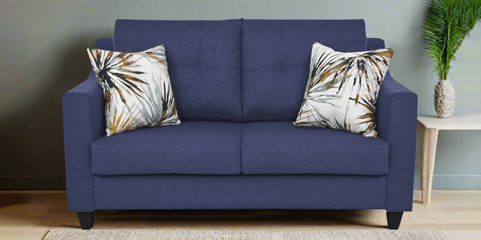 Welly Fabric 2 Seater Sofa In Slate Blue Colour - Febonic Living