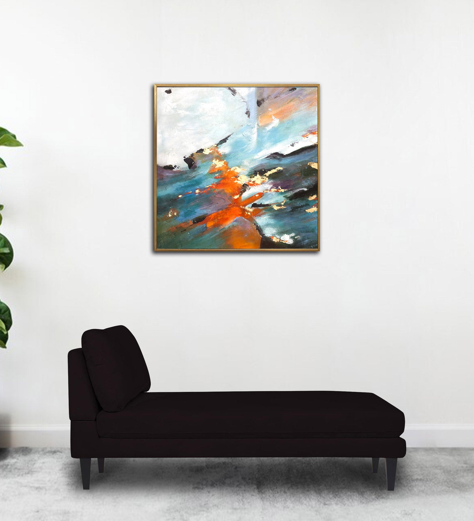 Nadia Fabric Armless Chaise Lounger In Cara Brown Colour - Febonic Living