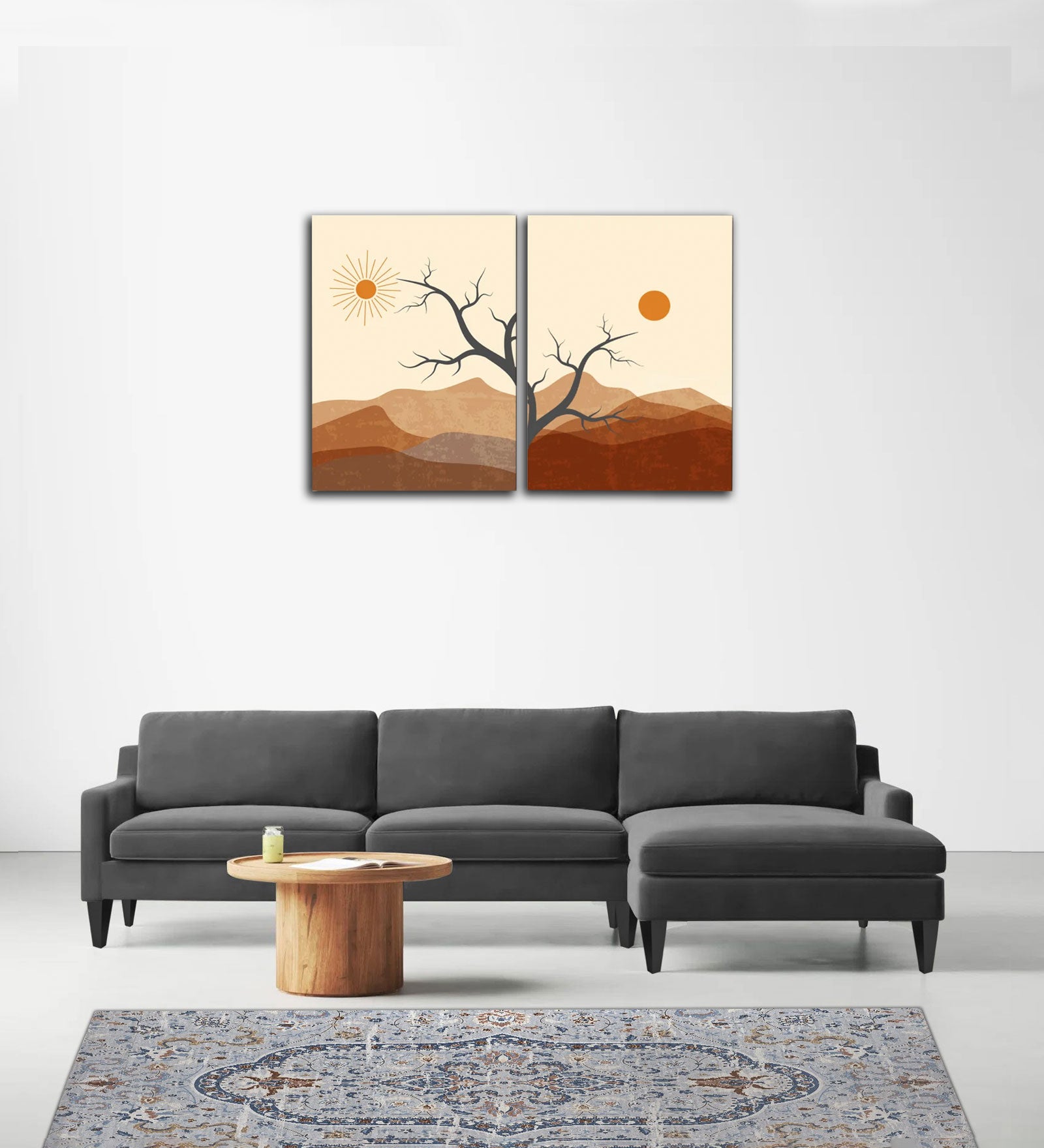 Jones Velvet LHS Sectional Sofa (3+Lounger) In Hory Grey Colour - Febonic Living