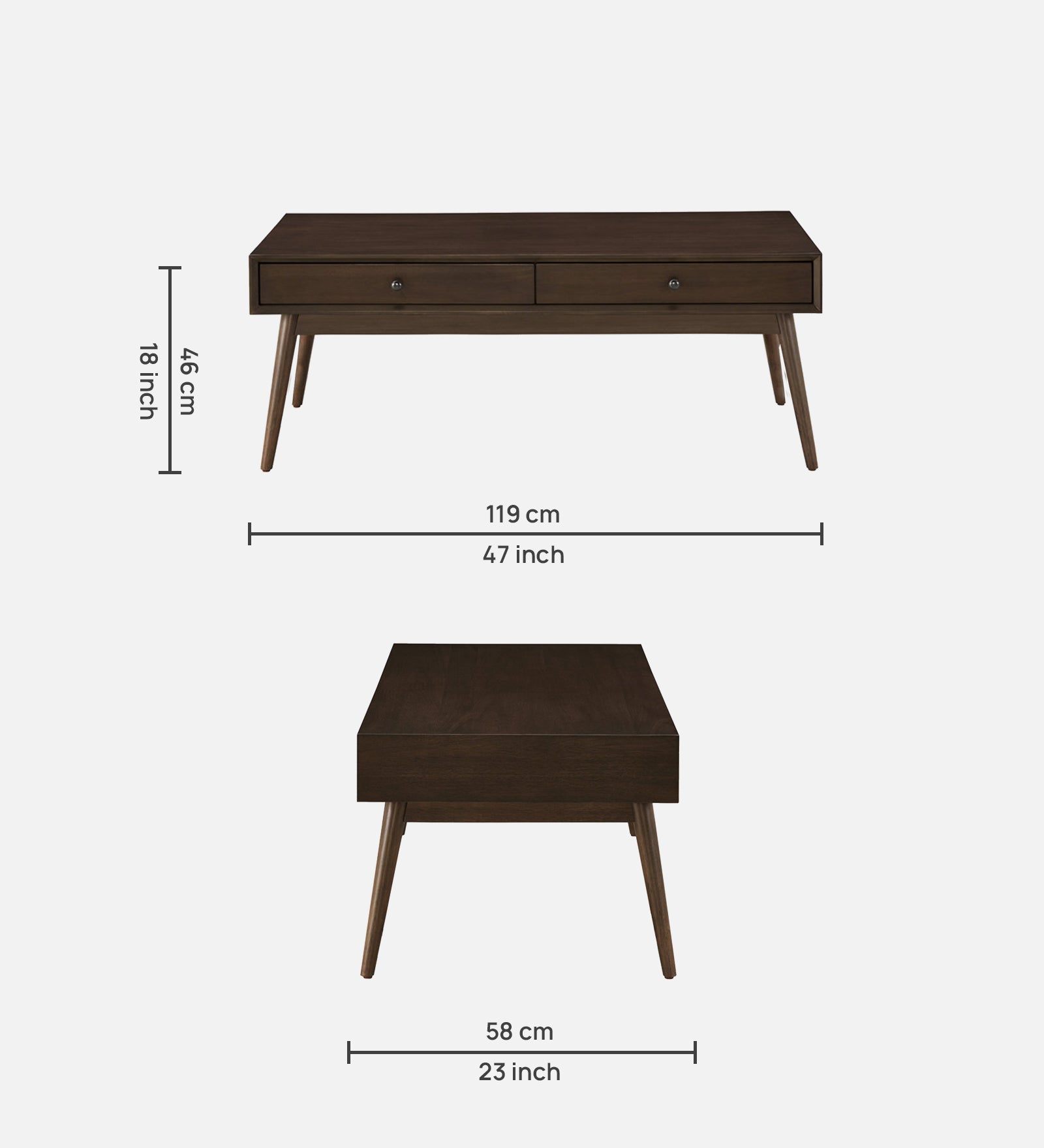 Isa Coffee Table In Dark Walnut Finish - Febonic Living
