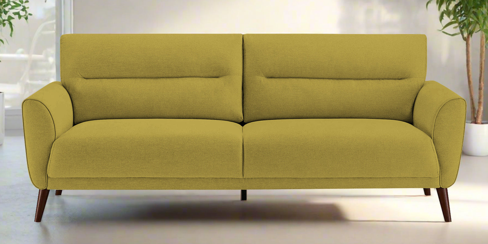 Castro Fabric 3 Seater Sofa In Parrot Green Colour - Febonic Living