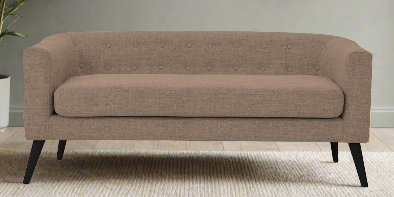 Casper Fabric 3 Seater Sofa In Cookie Beige Colour - Febonic Living