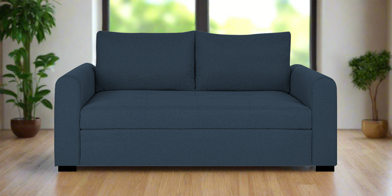 Sigma Fabric 2 Seater Sofa In Light Blue Colour - Febonic Living