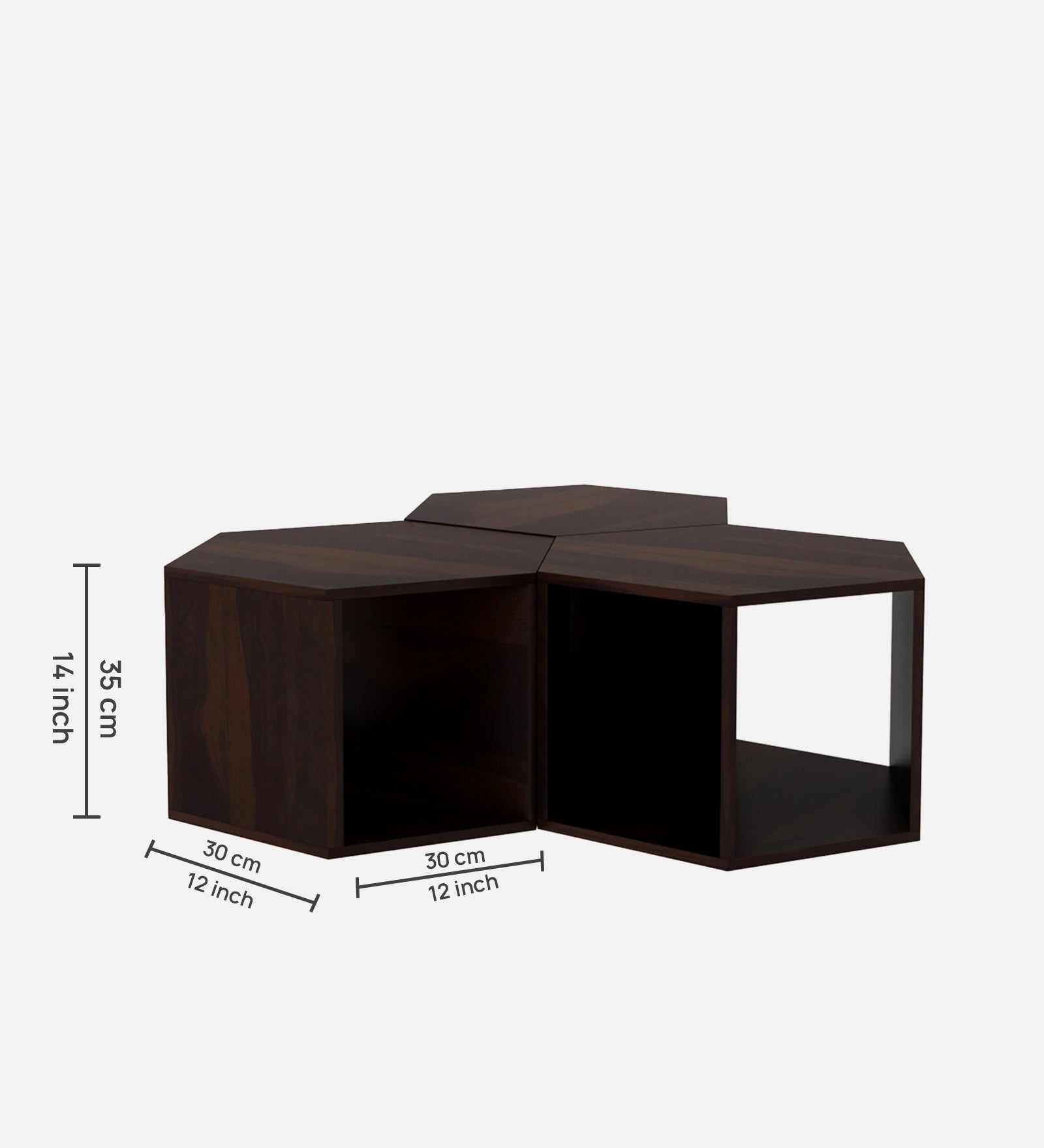 Mann Nesting Table In Dark Walnut Finish - Febonic Living