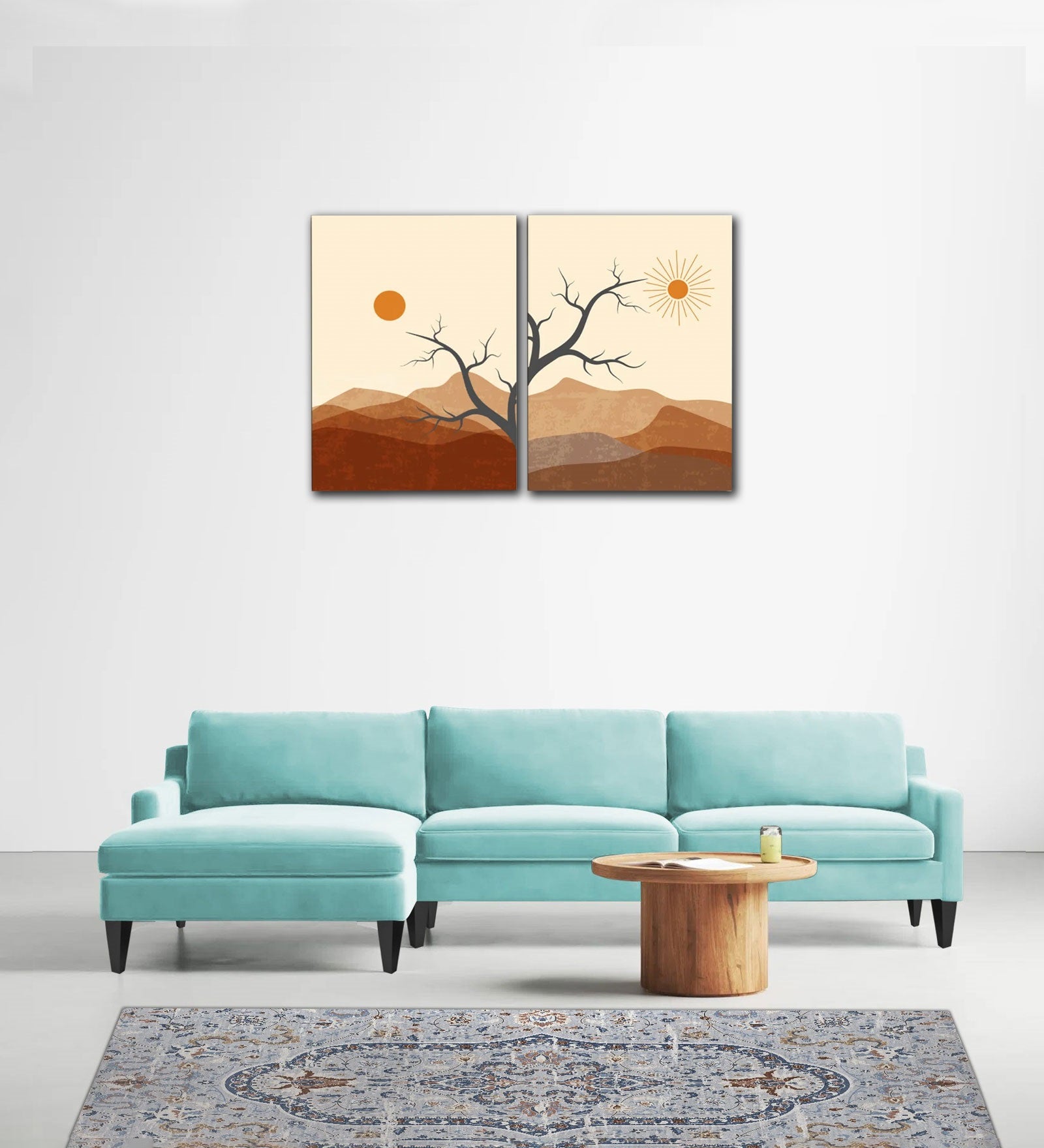 Jones Velvet RHS Sectional Sofa (3+Lounger) In Barmunda Aqua Colour - Febonic Living