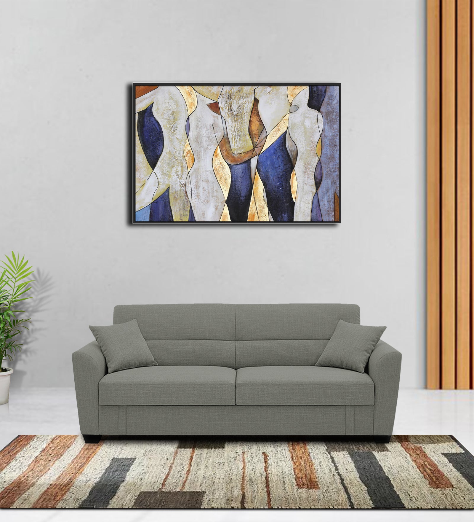 Bony Fabric 3 Seater Convertible Sofa Cum Bed In Turtle Green Colour - Febonic Living