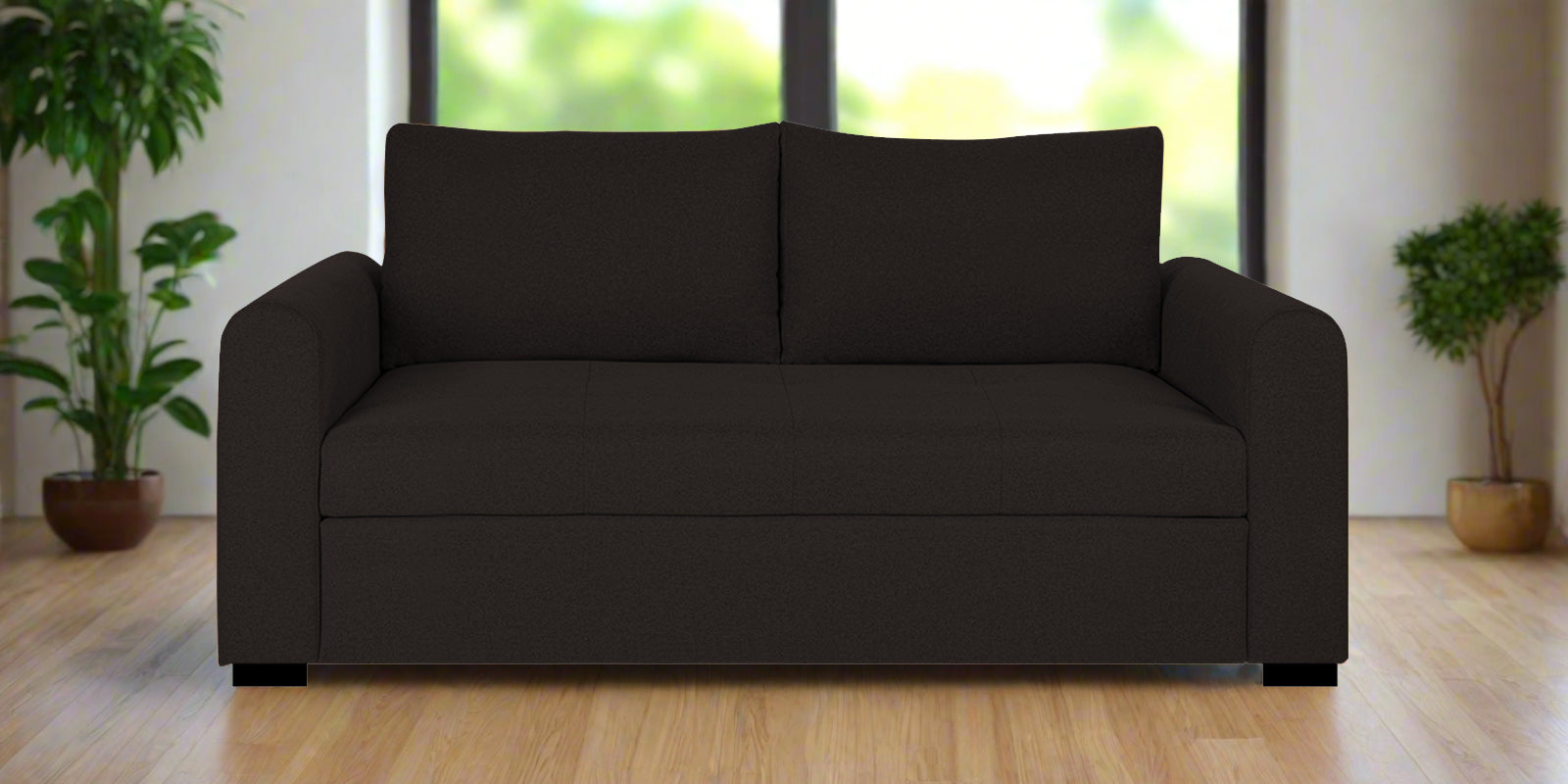 Sigma Fabric 2 Seater Sofa In Cara Brown Colour - Febonic Living