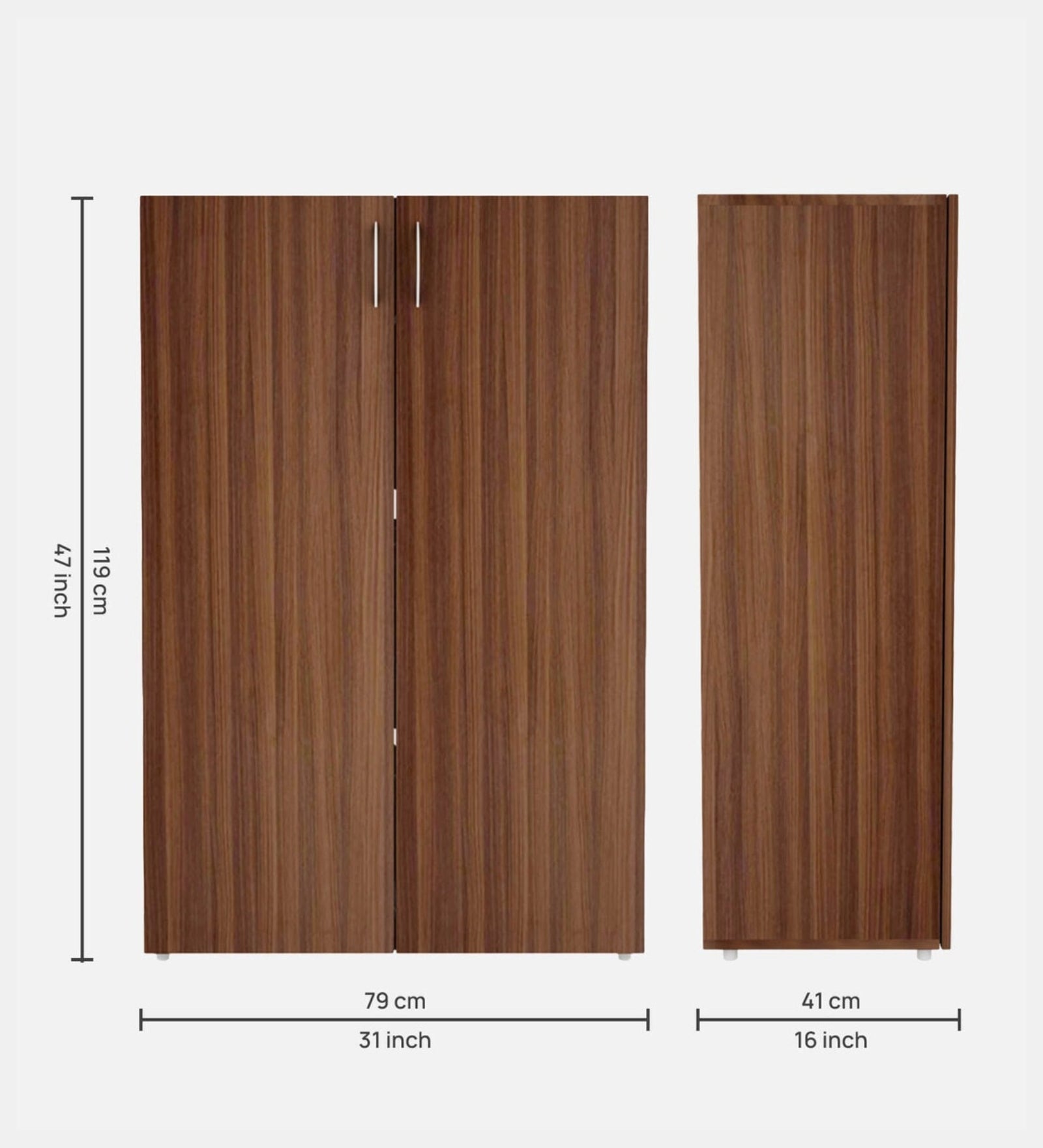 Alvir Shoe Rack In Oral Walnut Finish - Febonic Living