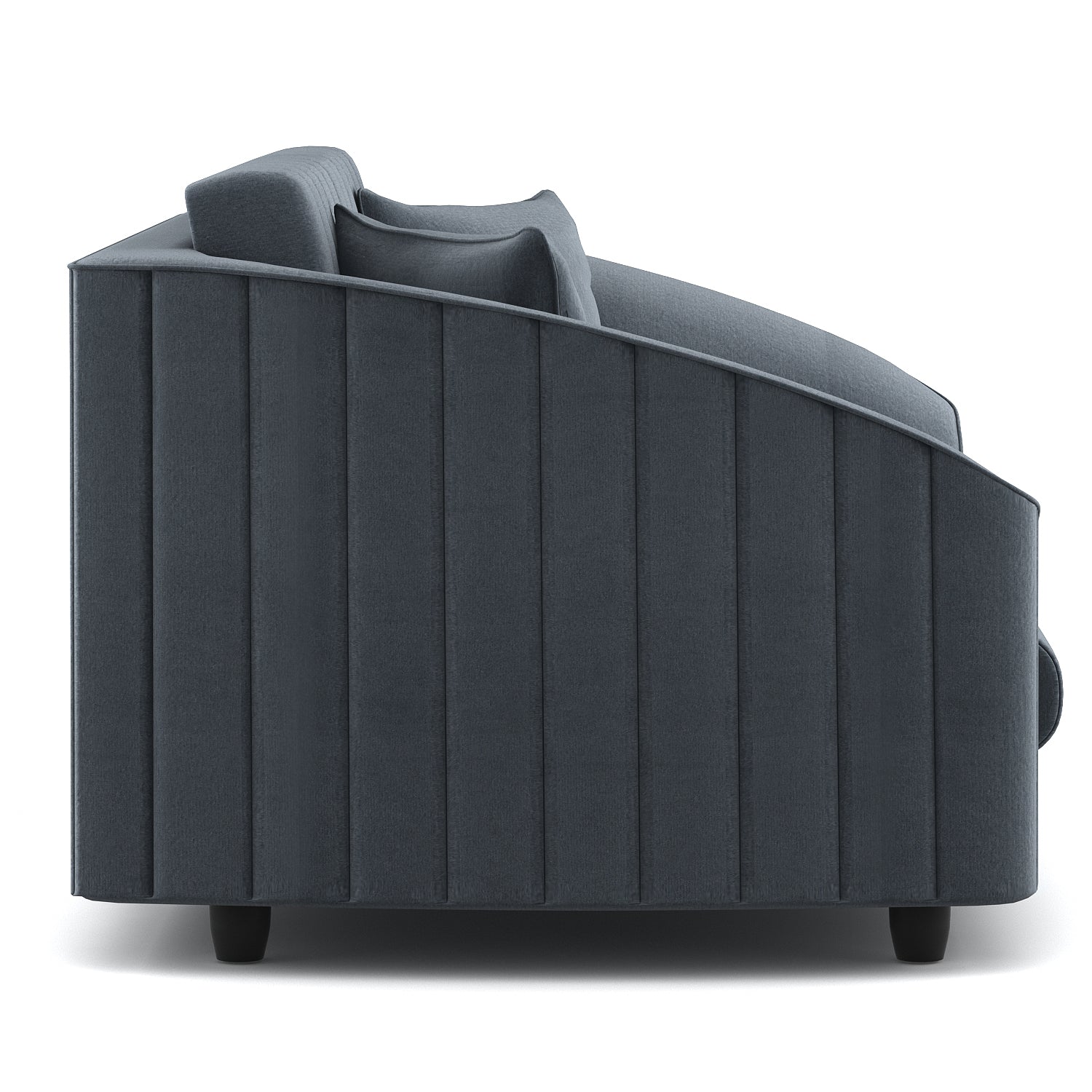 Bubu Velvet 2 Seater Sofa In Pupple Grey Colour - Febonic Living