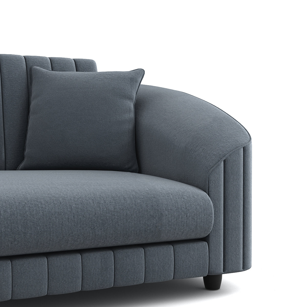 Bubu Velvet 2 Seater Sofa In Pupple Grey Colour - Febonic Living
