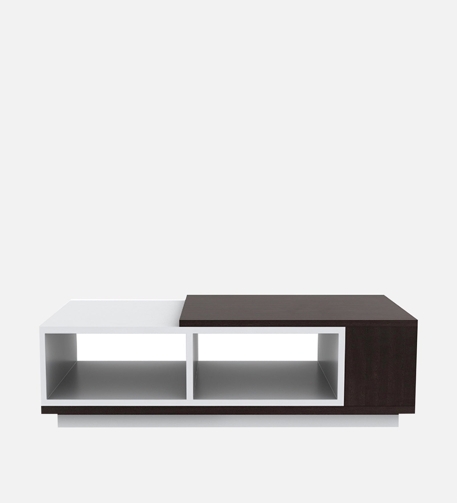 Bumi Coffee Table In Dark Walnut & Frosty White Finish - Febonic Living