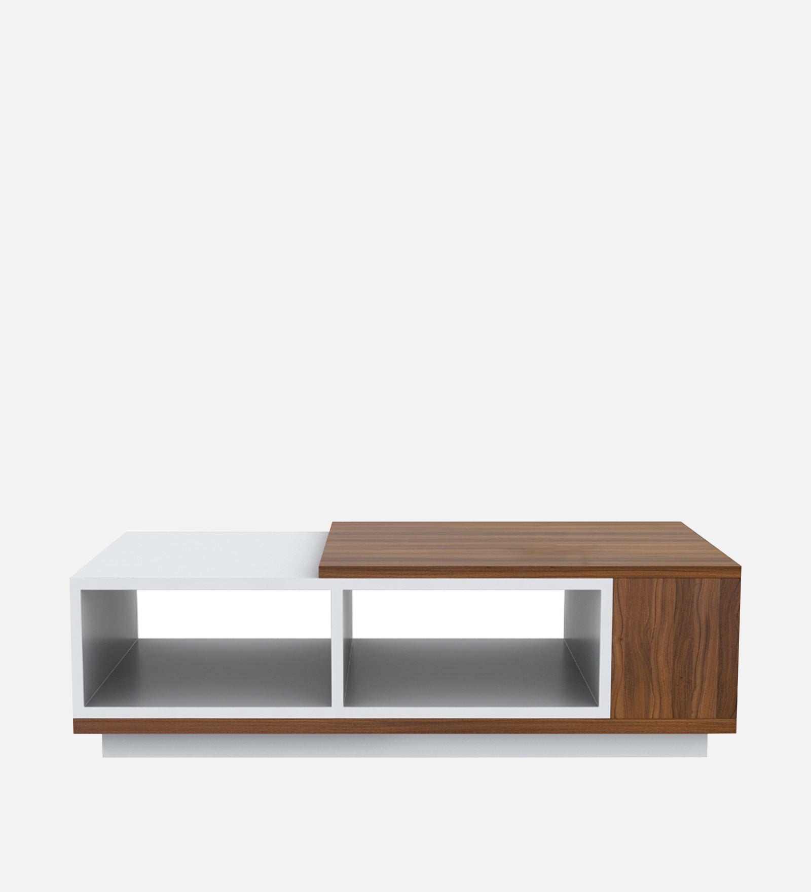 Bumi Coffee Table In Oral Walnut & Frosty White Finish - Febonic Living