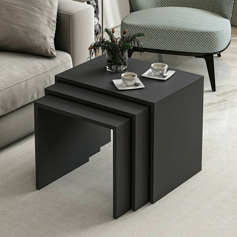 Inara Nesting Table In Dark Wenge Finish - Febonic Living
