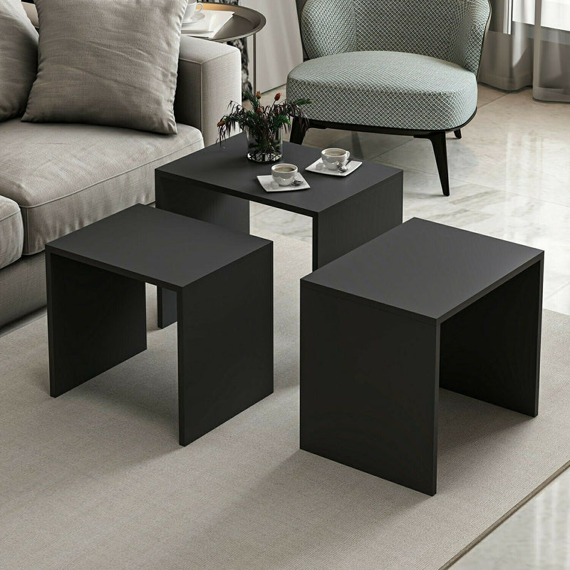 Inara Nesting Table In Dark Wenge Finish - Febonic Living