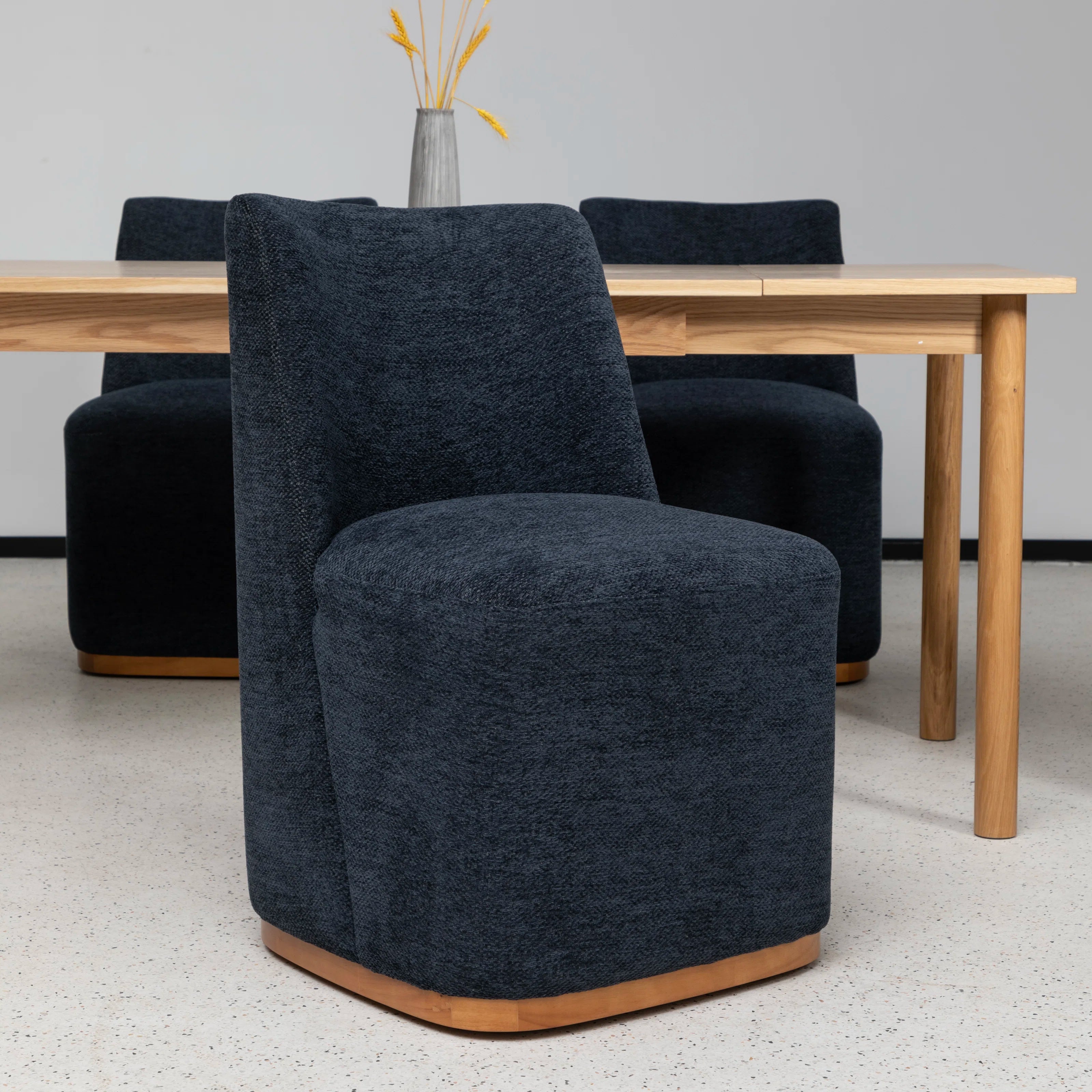 Borik Fabric Dining Chair In Blue Colour (Set of 4)