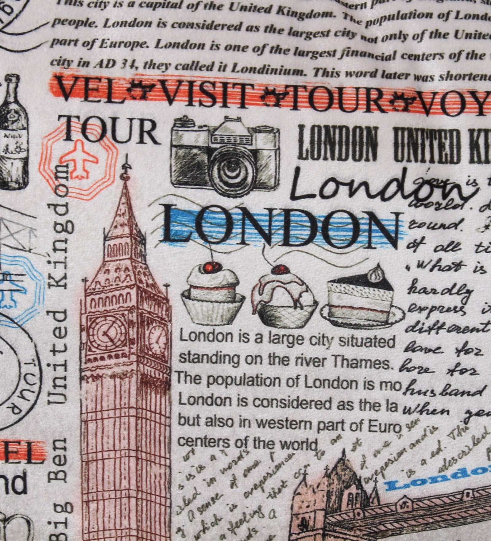 Jade Printed Fabric Wing Chair in Beige Colour - Febonic Living