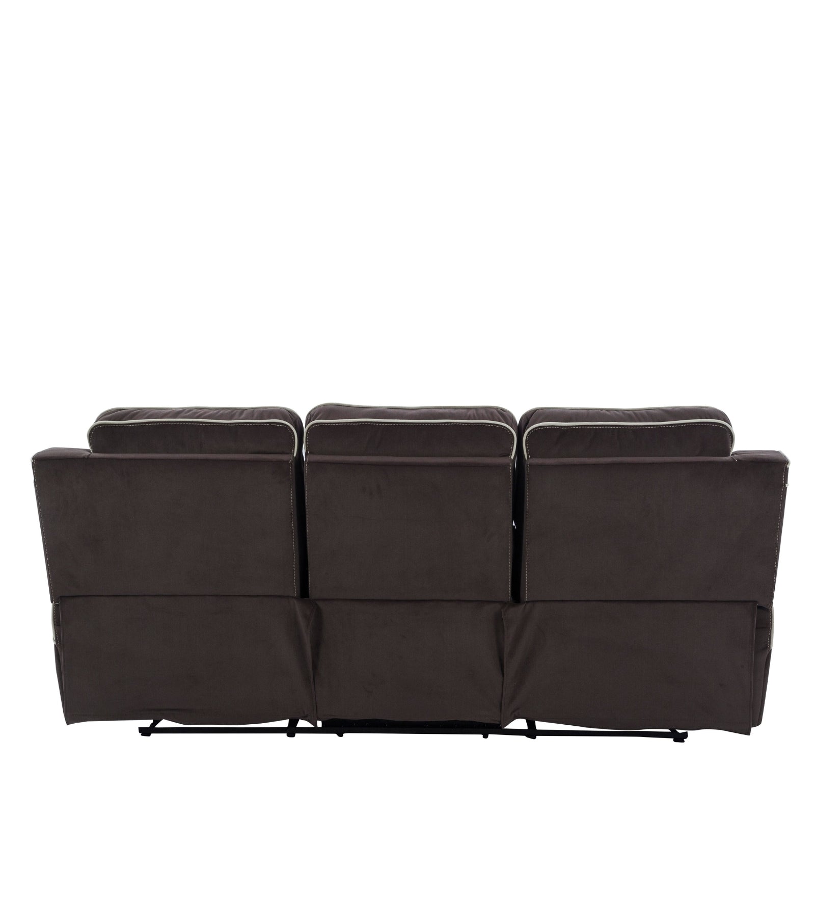 Wave Velvet 3 Seater Motorized Recliner In Mocha Brown Colour - Febonic Living