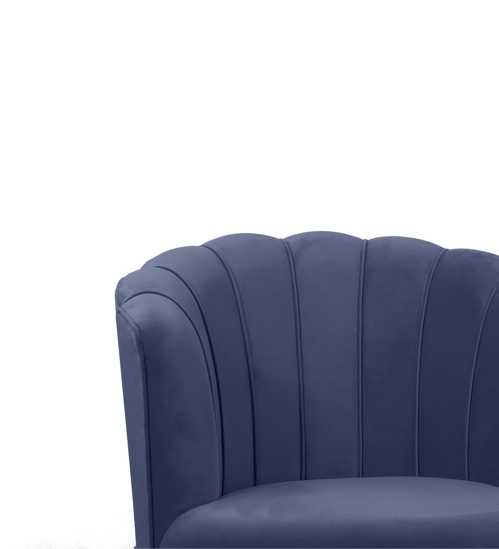 Clark Velvet Slipper Chair in Imperial Blue Colour - Febonic Living