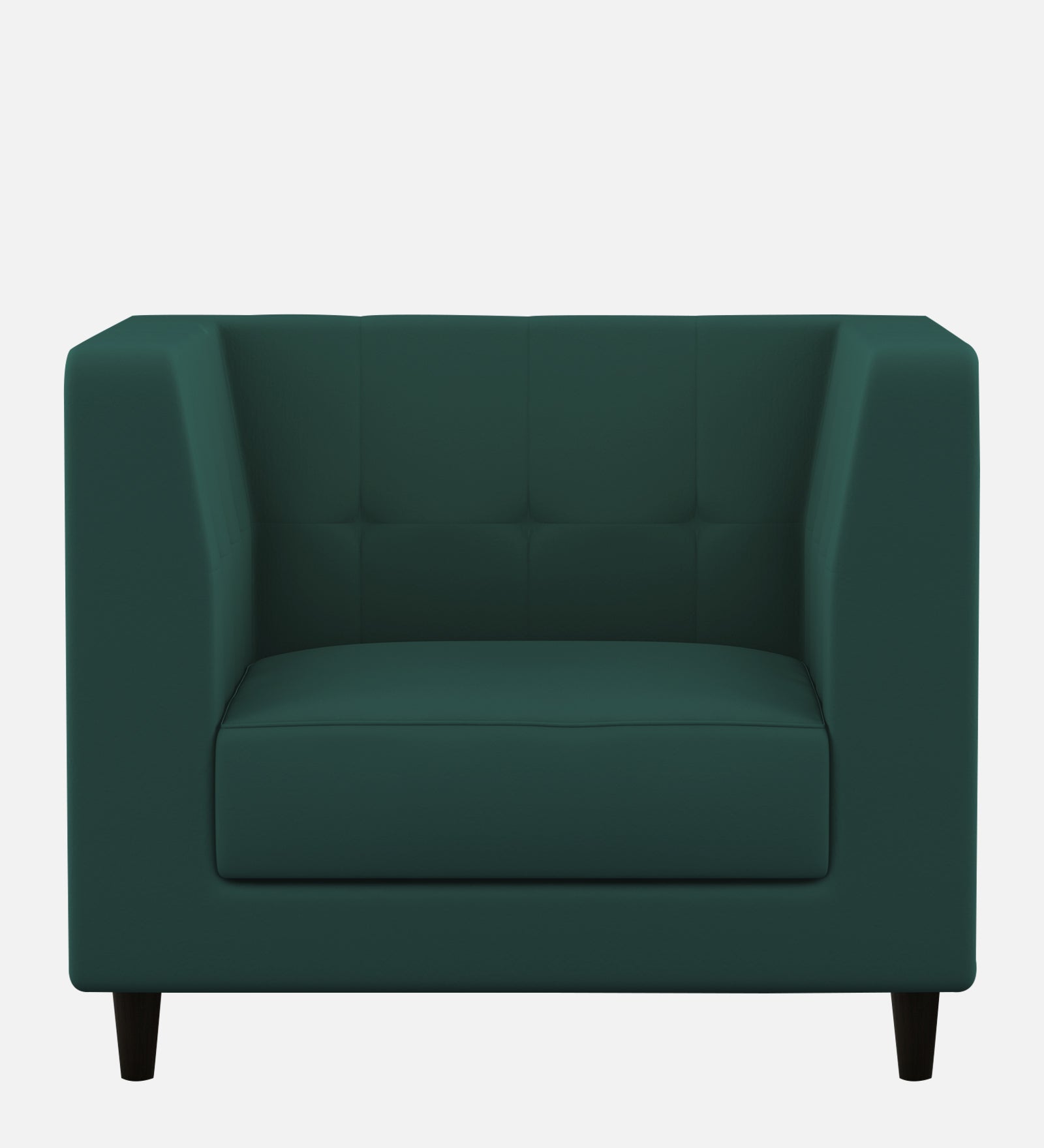 Braulia Velvet 1 Seater Sofa In Pine Green Colour - Febonic Living