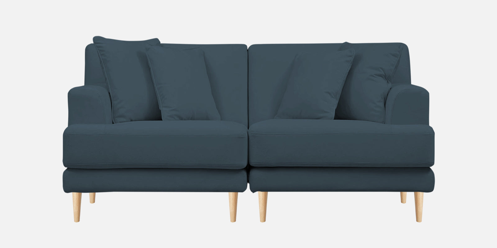 Woody Fabric 2 Seater Sofa In Cobalt Blue Colour - Febonic Living