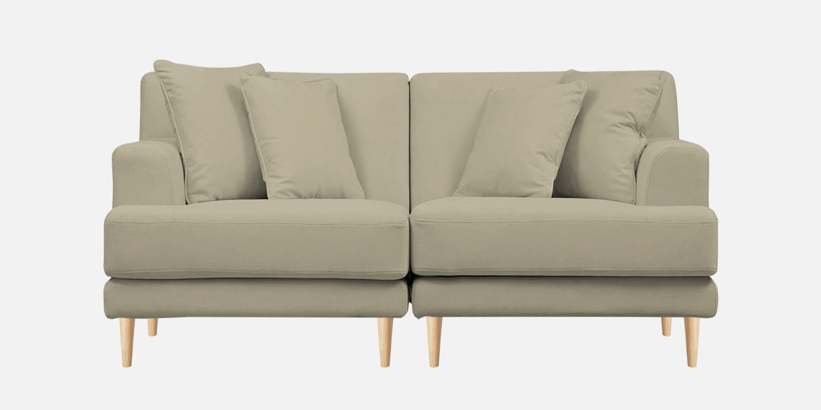 Woody Fabric 2 Seater Sofa In Carnival Beige Colour - Febonic Living