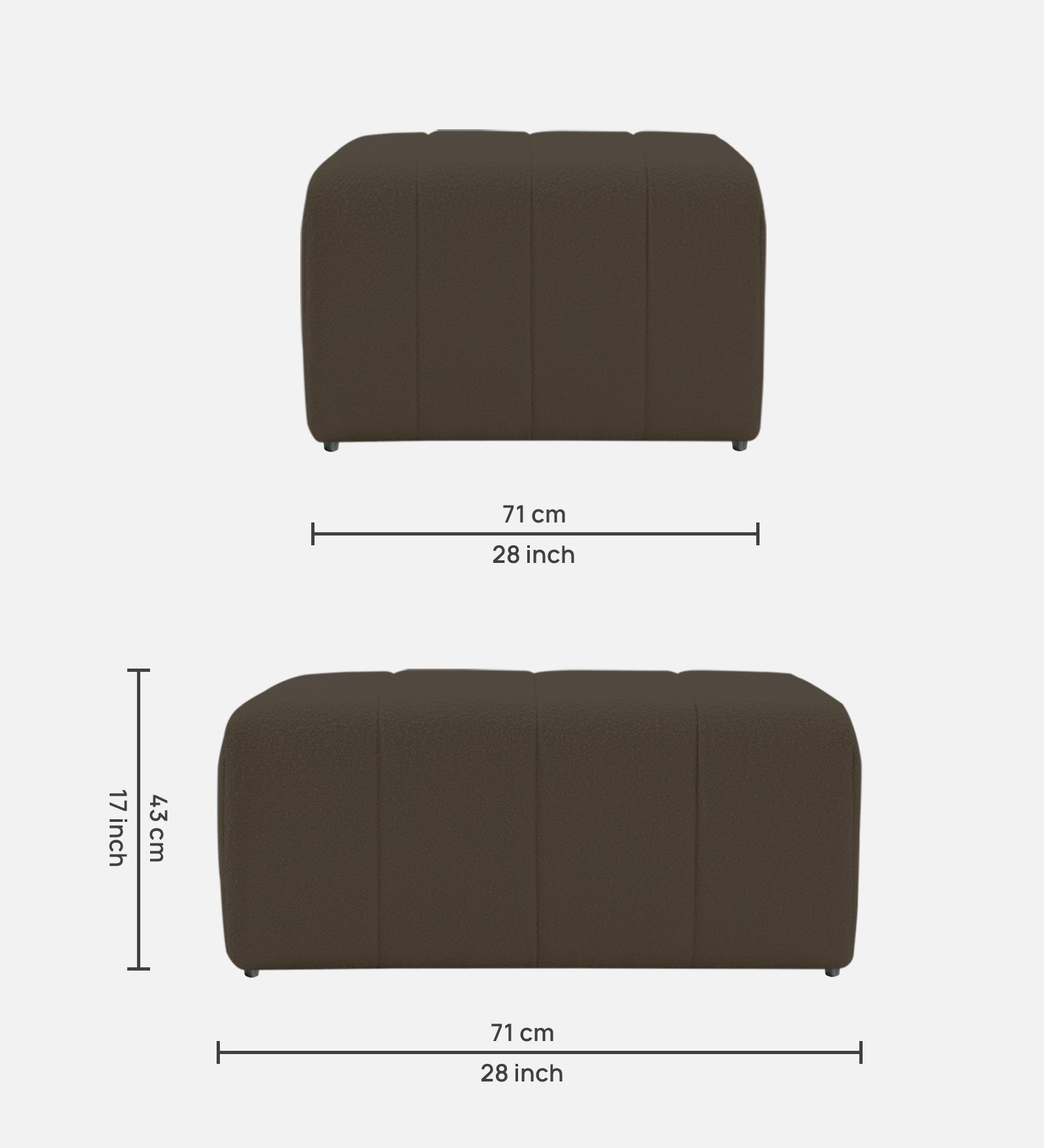 Lark Boucle Bench in Niya Beige Colour