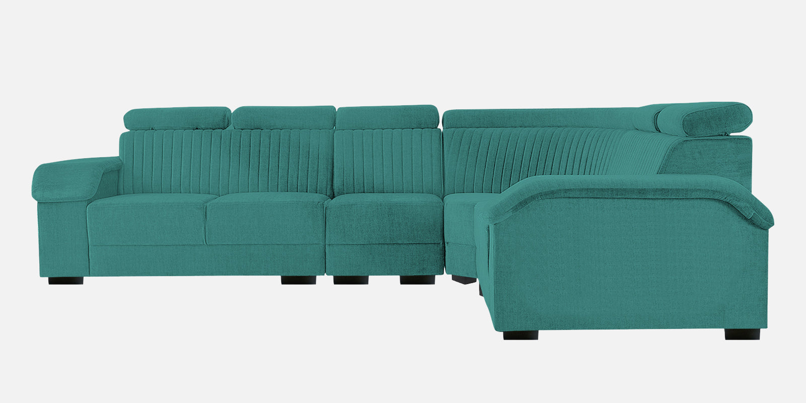 Draco Fabric 6 Seater Corner Sofa In Sea Green Colour - Febonic Living