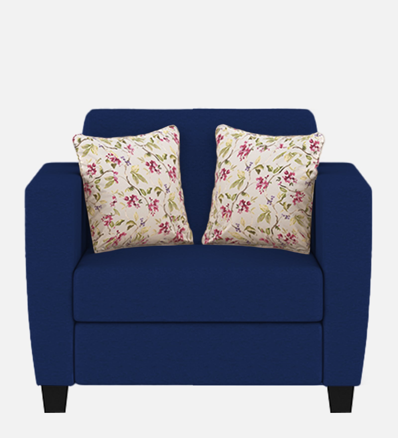 Gozi Fabric 1 Seater Sofa In Royal Blue Colour - Febonic Living