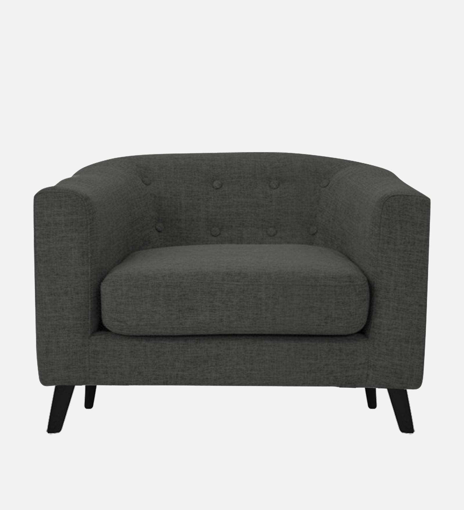 Casper Fabric 1 Seater Sofa In Charcoal Grey Colour - Febonic Living