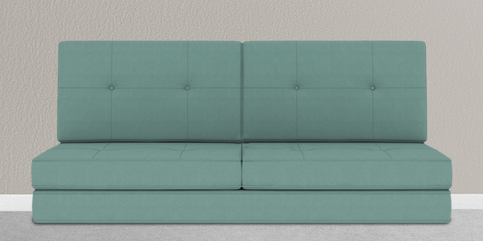 Cora Fabric 2 Seater Foldable Sofa Cum Bed In suka blue Colour - Febonic Living