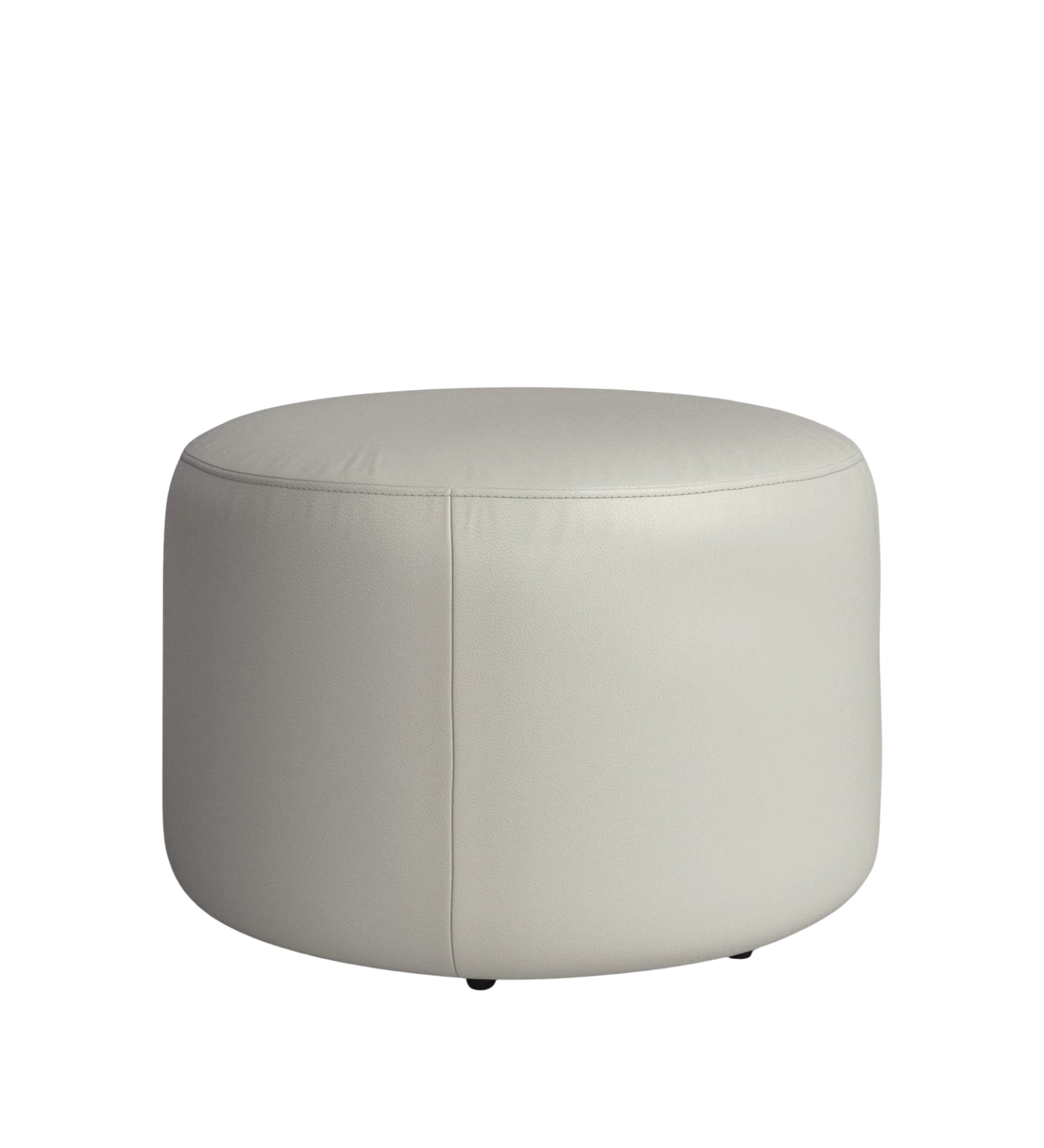 Danva Leatherette Pouffe In Light Grey Colour - Febonic Living