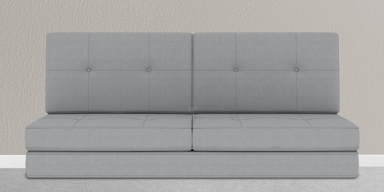 Cora Fabric 2 Seater Foldable Sofa Cum Bed In Coin grey Colour - Febonic Living