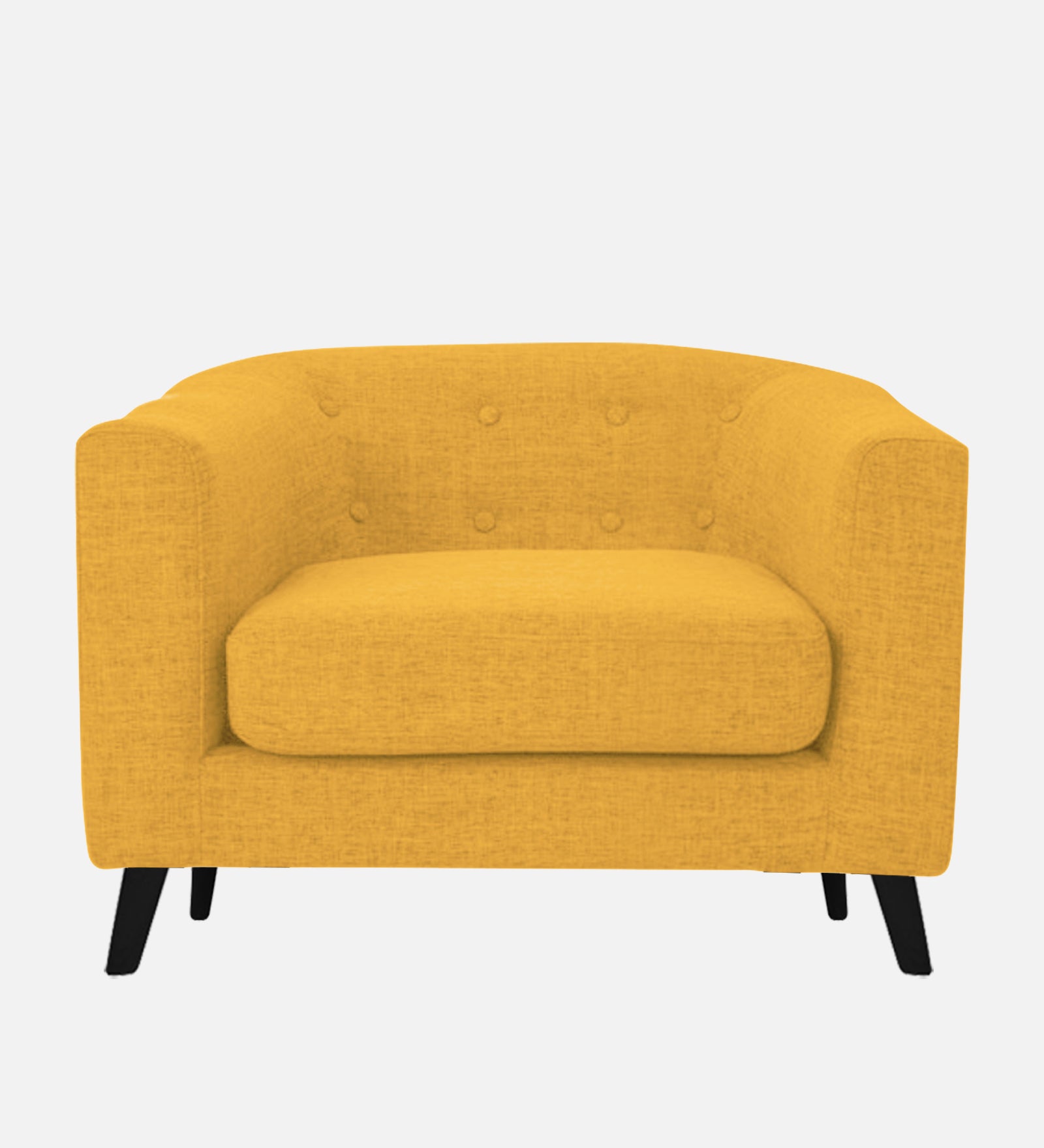 Casper Fabric 1 Seater Sofa In Bold Yellow Colour - Febonic Living