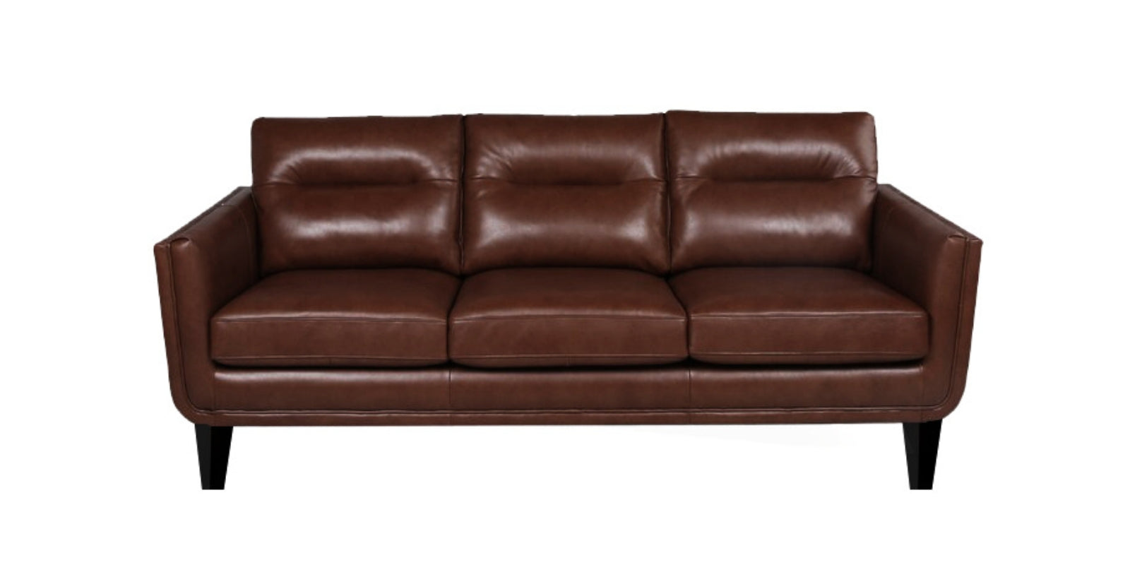Kiko Leatherette 3 Seater Sofa In Lama Brown Colour - Febonic Living