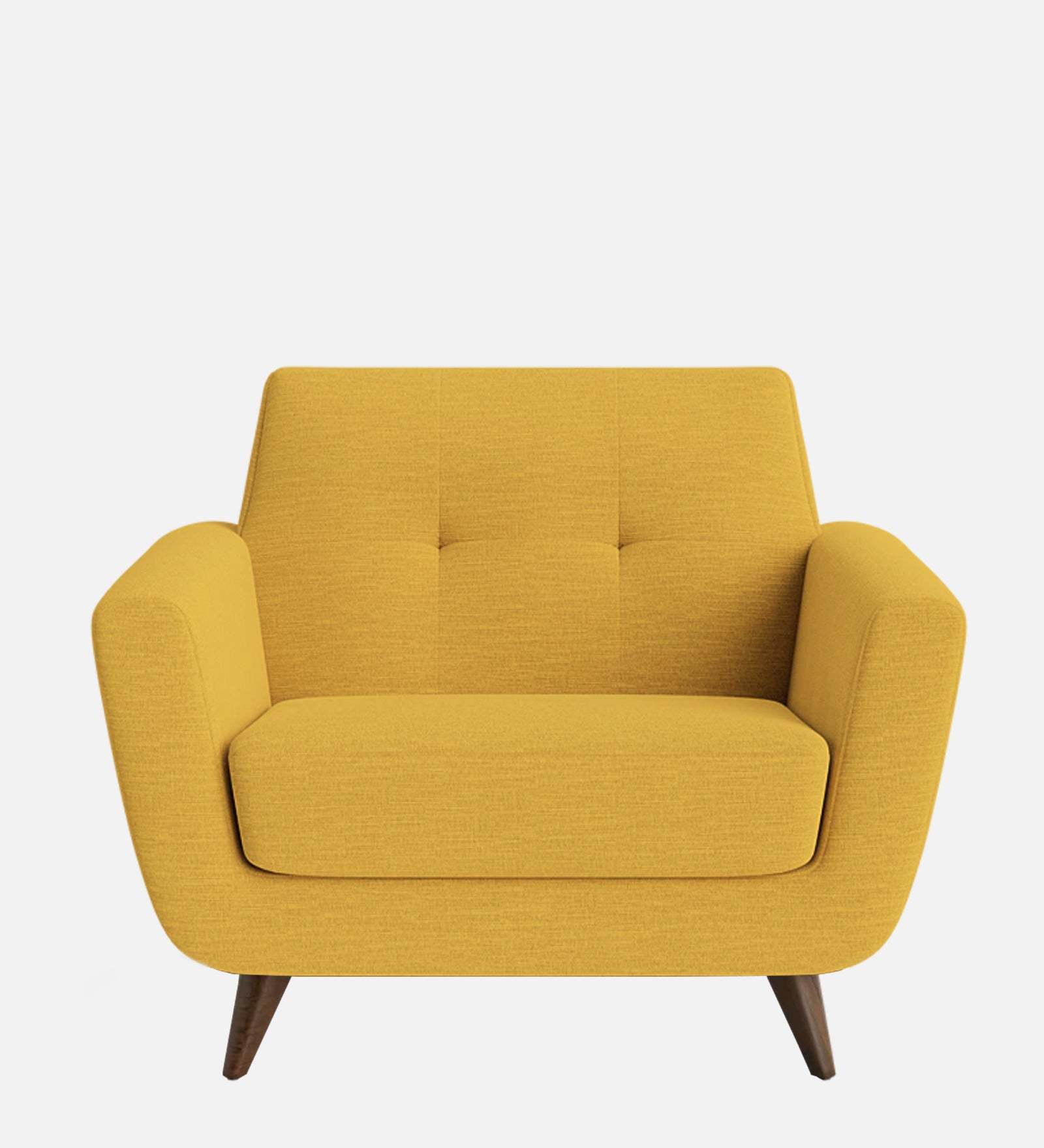 Jasmin Fabric 1 Seater Sofa In Bold Yellow Colour - Febonic Living