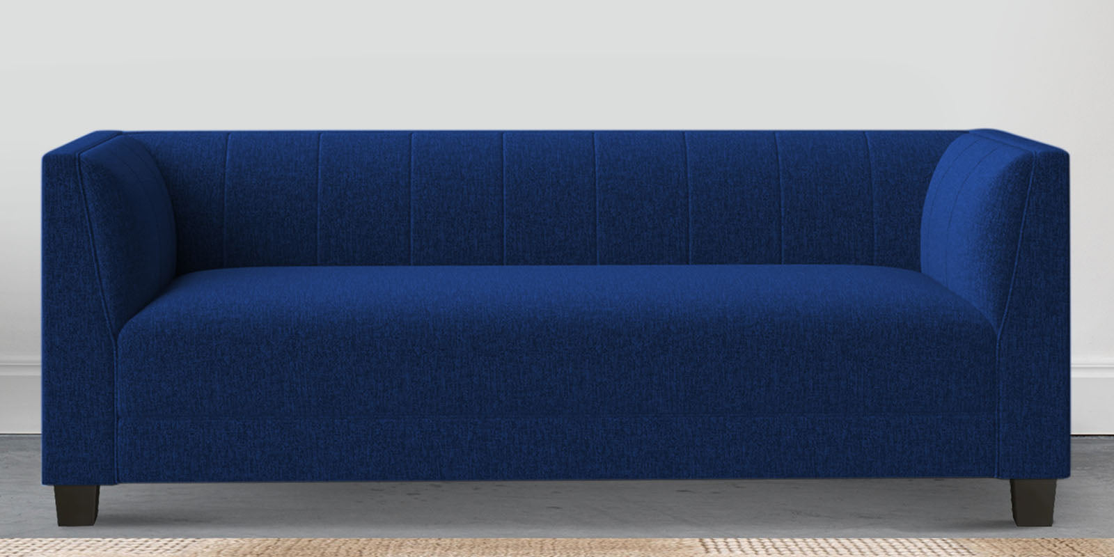 Chastin Fabric 3 Seater Sofa In Royal Blue Colour - Febonic Living