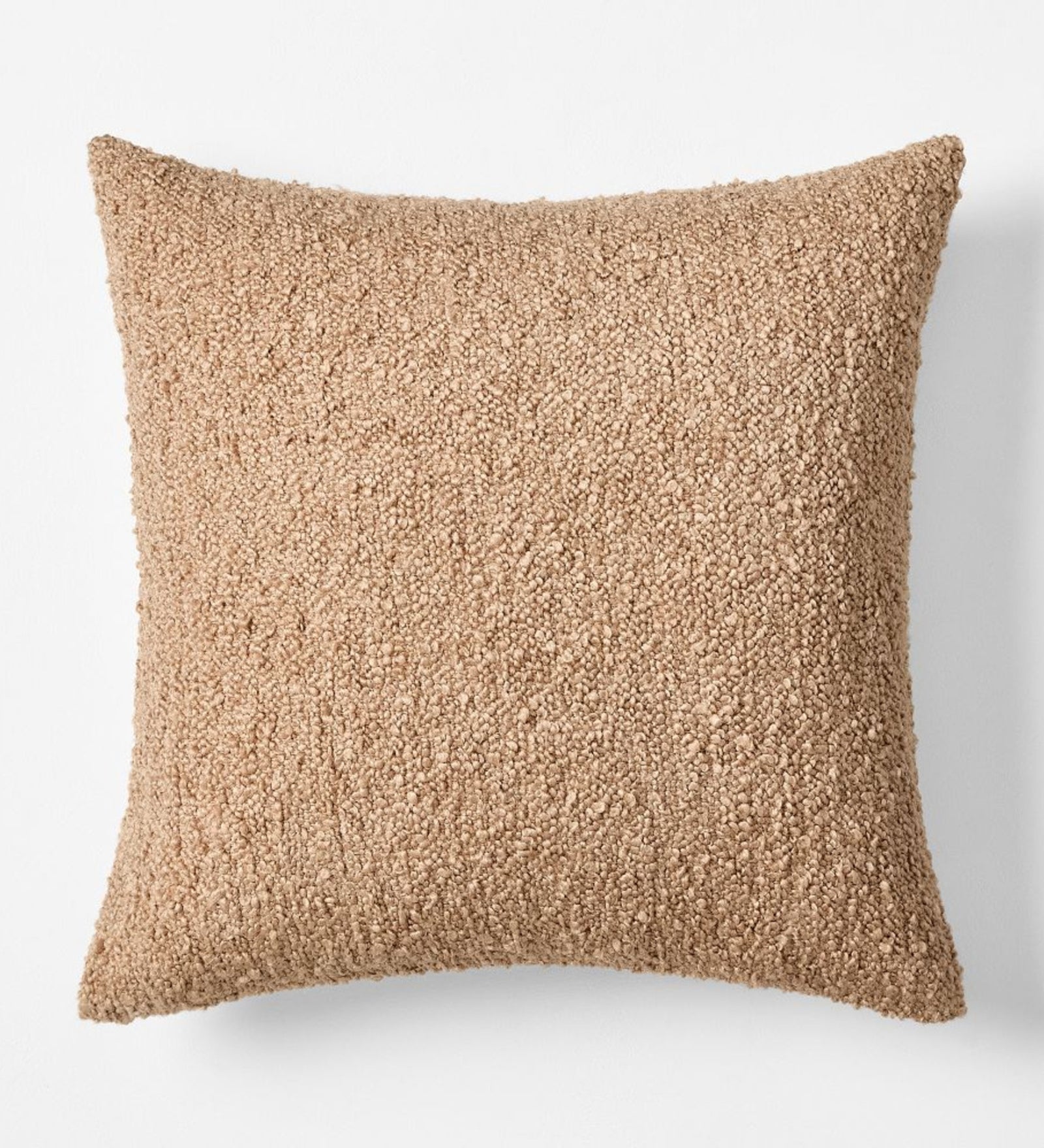 Cosy Boucle Fabric (16x 16in) Sofa Pillows In Caro Beige Colour (Pack of 2) - Febonic Living