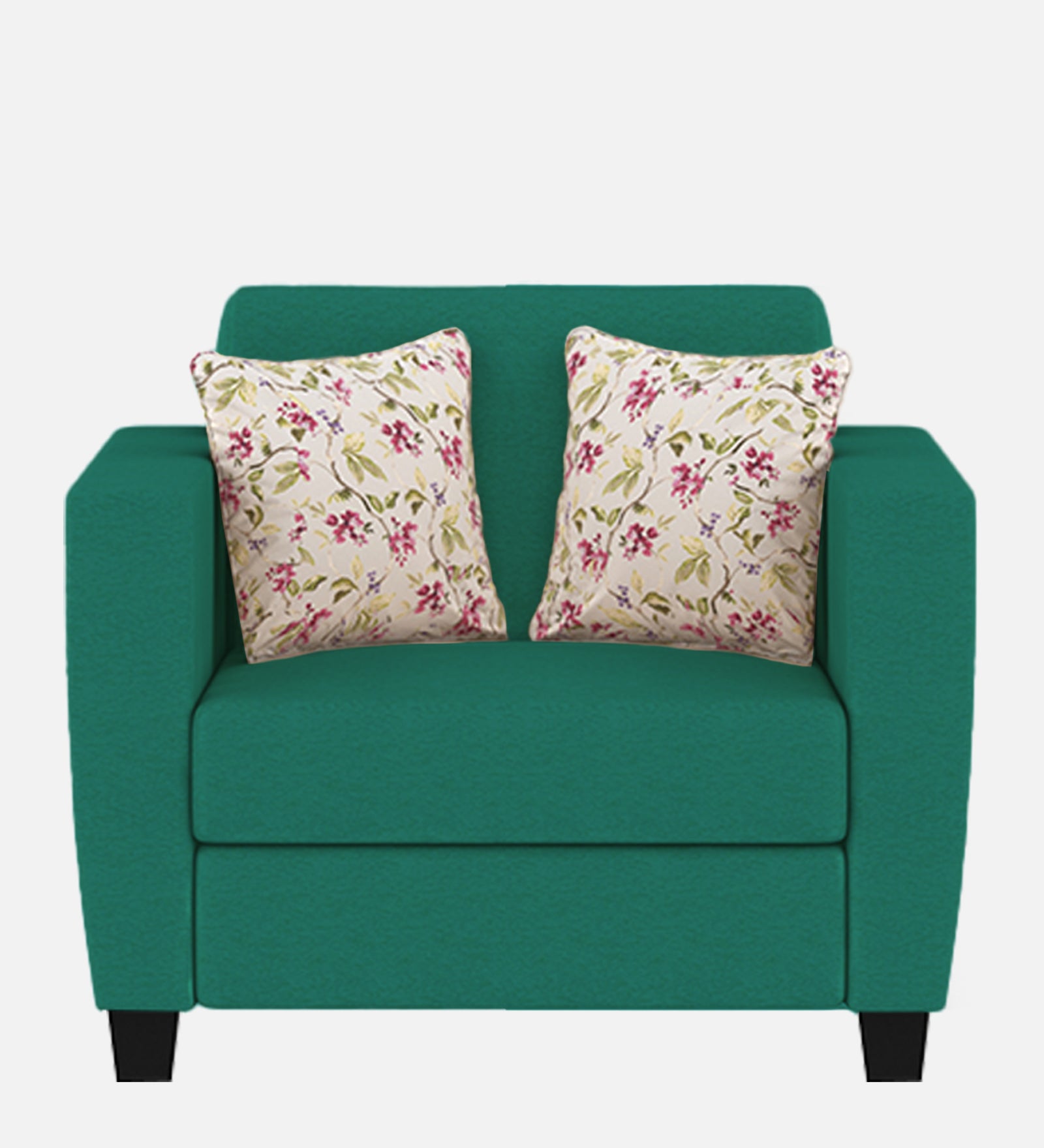 Gozi Fabric 1 Seater Sofa In Sea Green Colour - Febonic Living