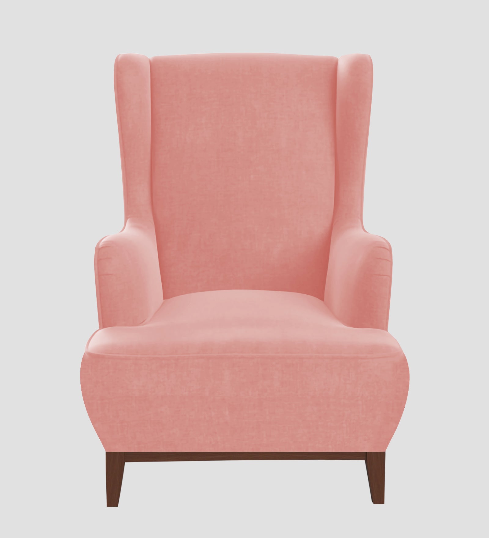 Suri Velvet Wing Chair In Millennial Pink Colour - Febonic Living