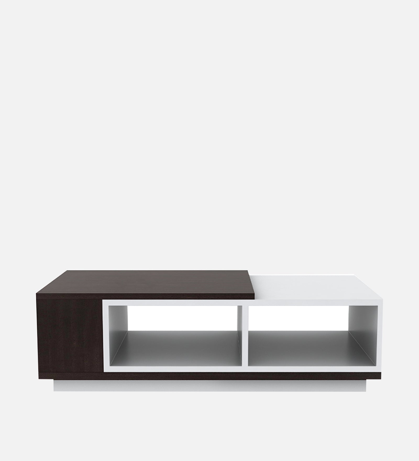 Bumi Coffee Table In Dark Walnut & Frosty White Finish - Febonic Living