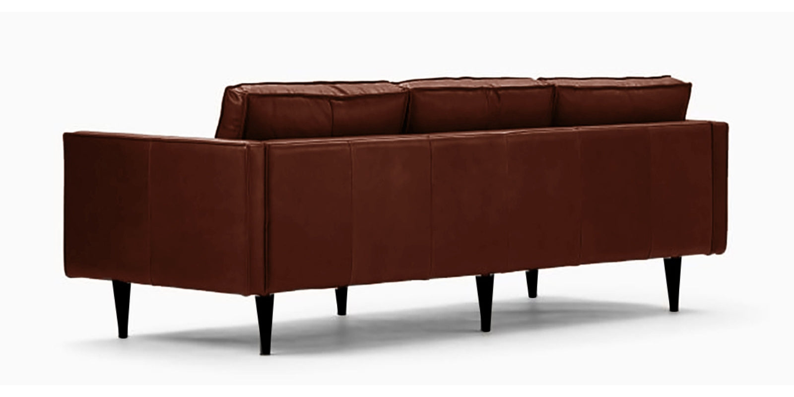 Cameroom Leatherette 3 Seater Sofa In Clay Brown Colour - Febonic Living