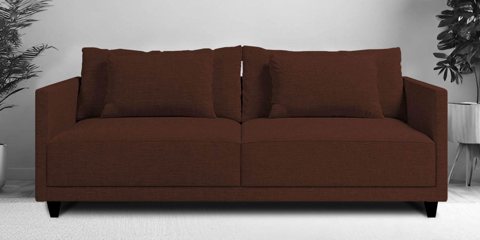 Kera Fabric 2 Seater Sofa In Coffee Brown Colour - Febonic Living