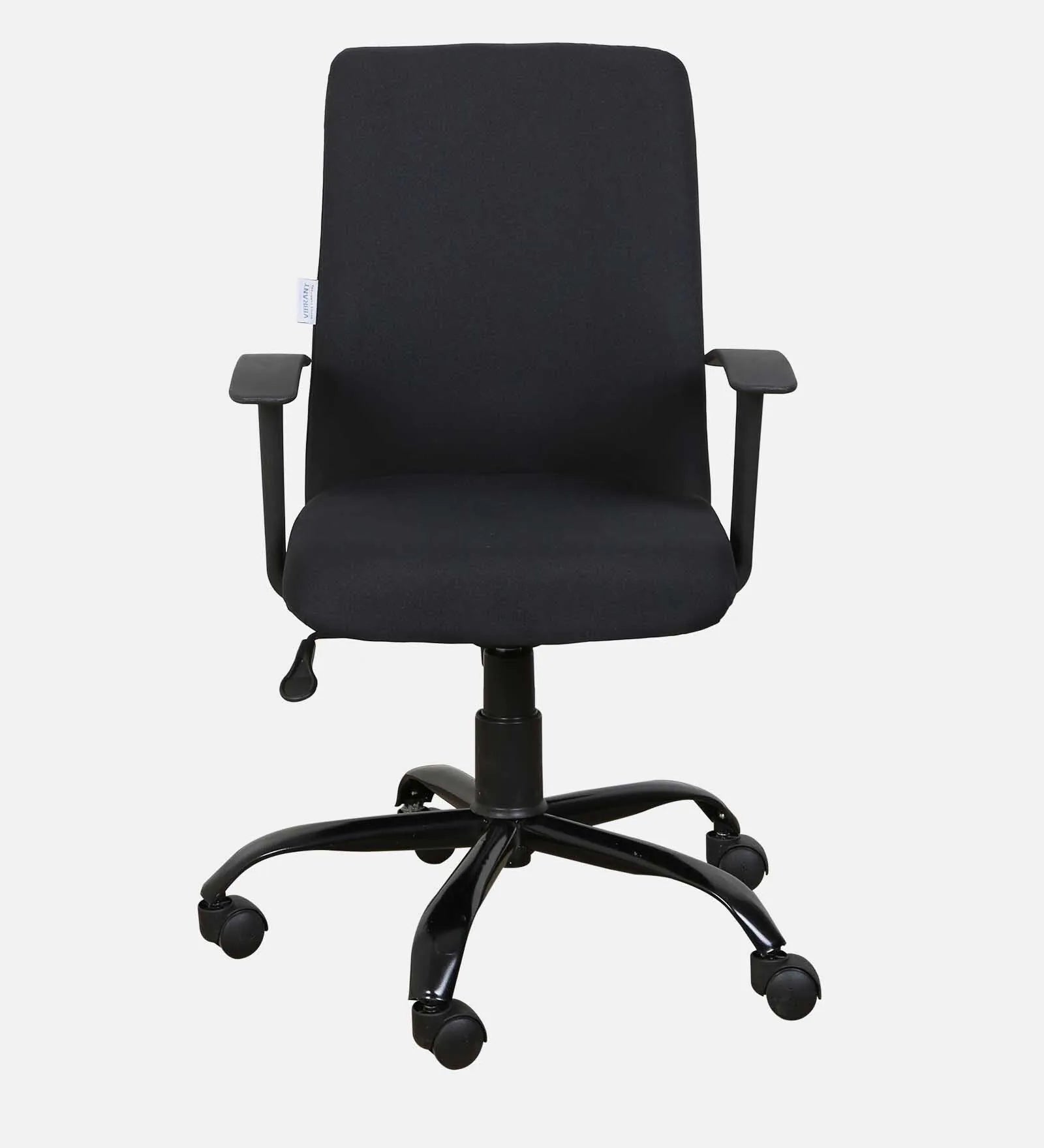 Pluto Fabric Ergonomic Chair In Coco Black Colour - Febonic Living
