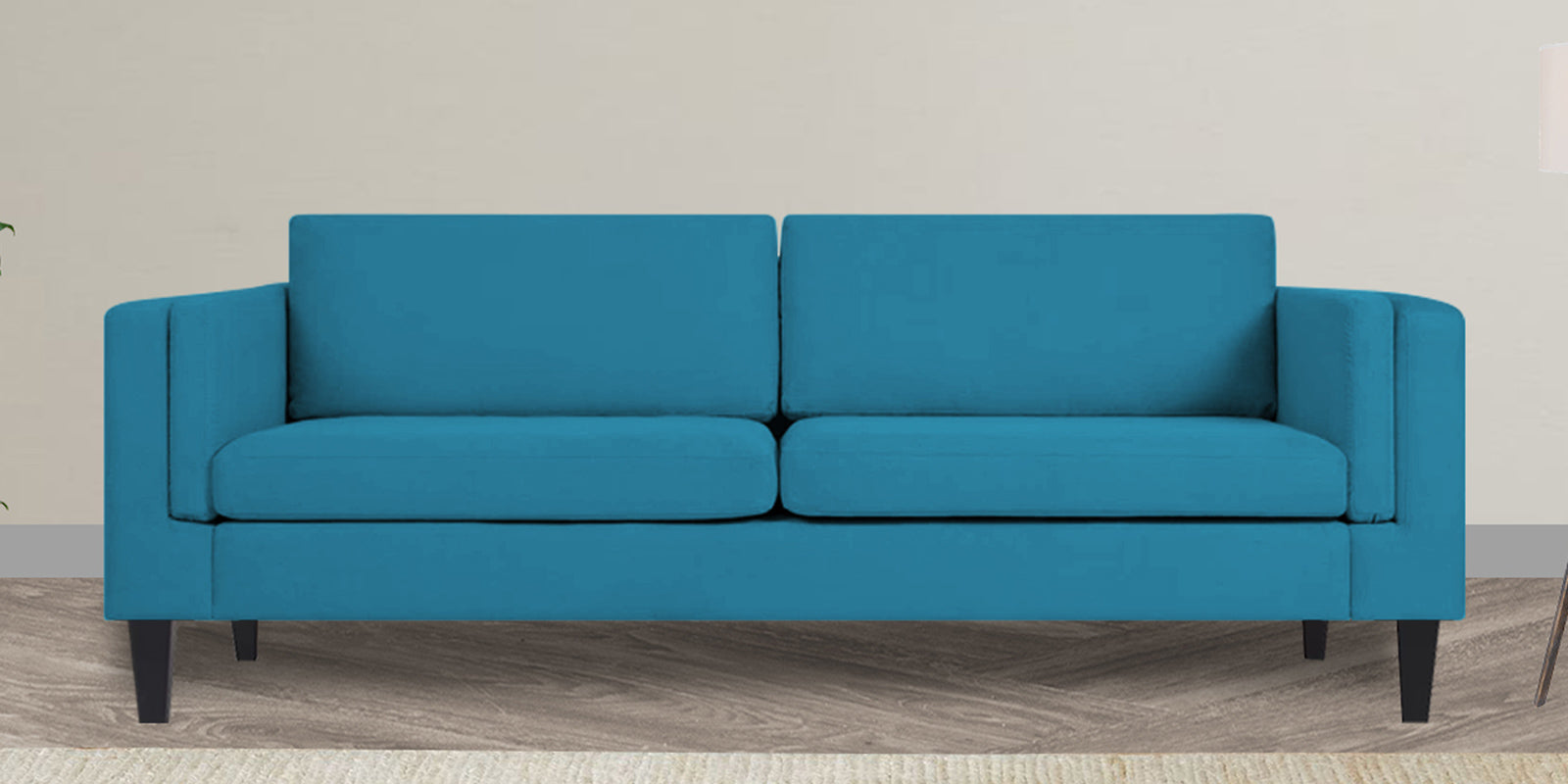 Jasper Velvet 3 Seater Sofa in Aqua blue Colour