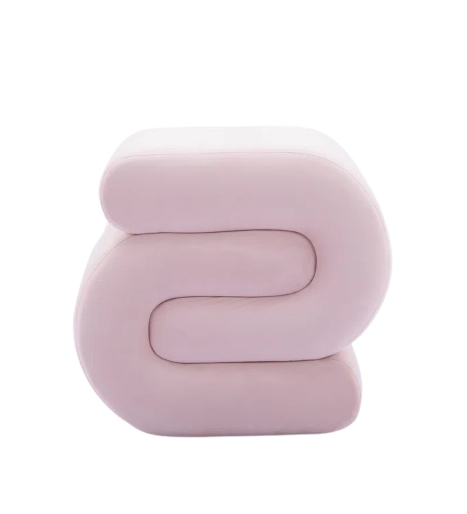 Moho Velvet Pouffe In Millennial Pink Colour - Febonic Living