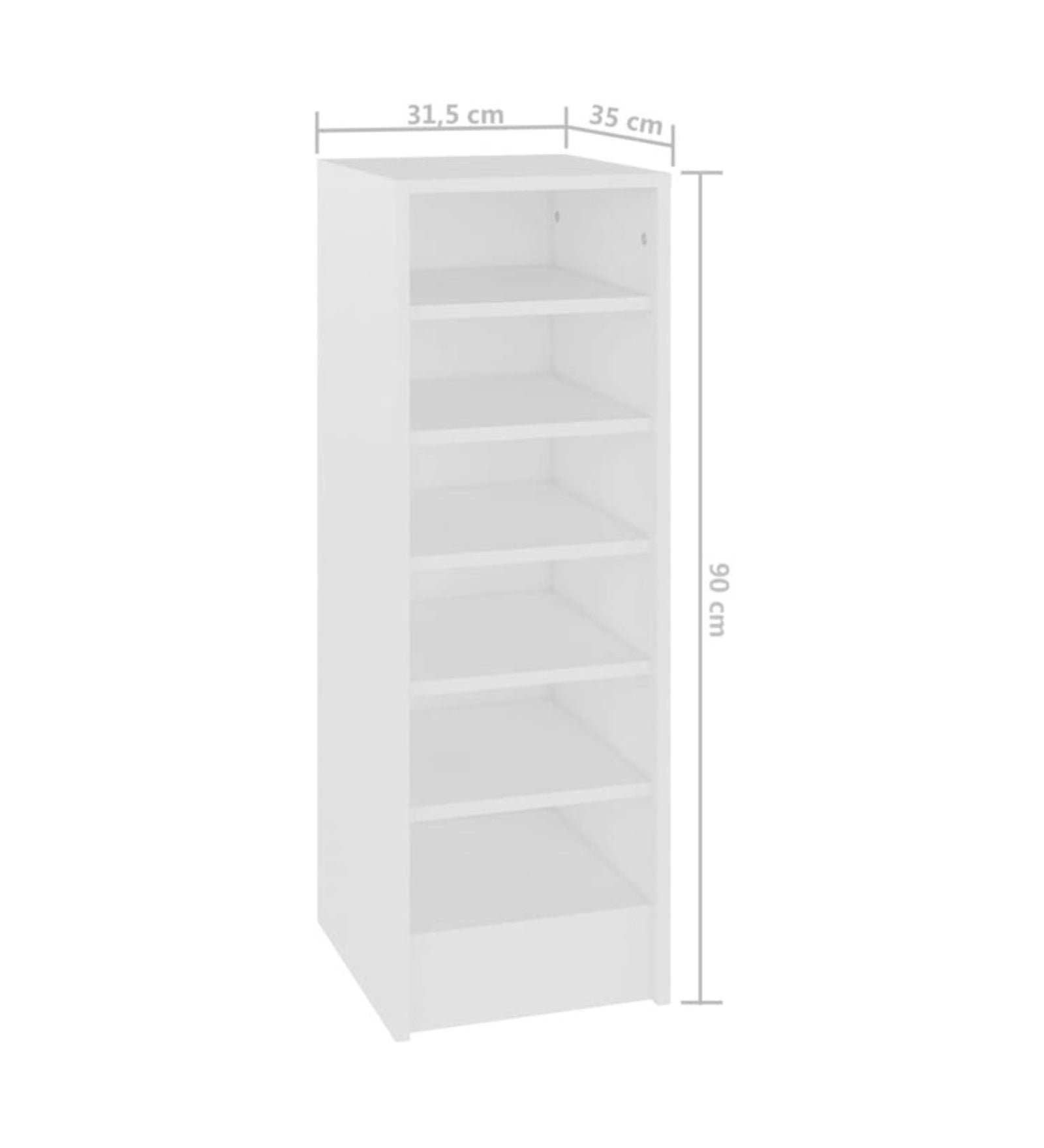 Deavy Shoe Rack In Frosty White Finish - Febonic Living