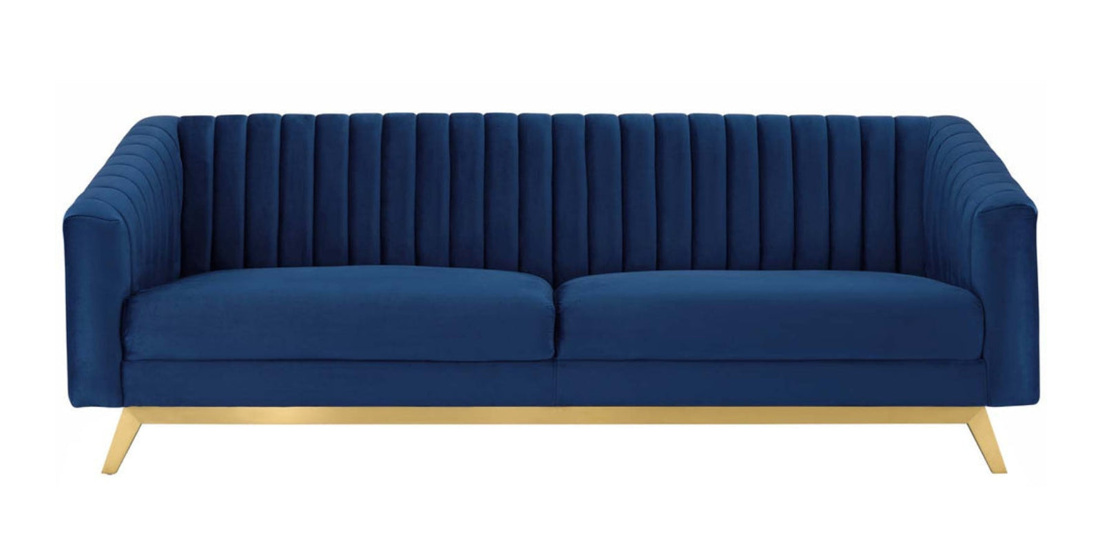 Grammy velvet 3 Seater Sofa In Imperial Blue Colour - Febonic Living