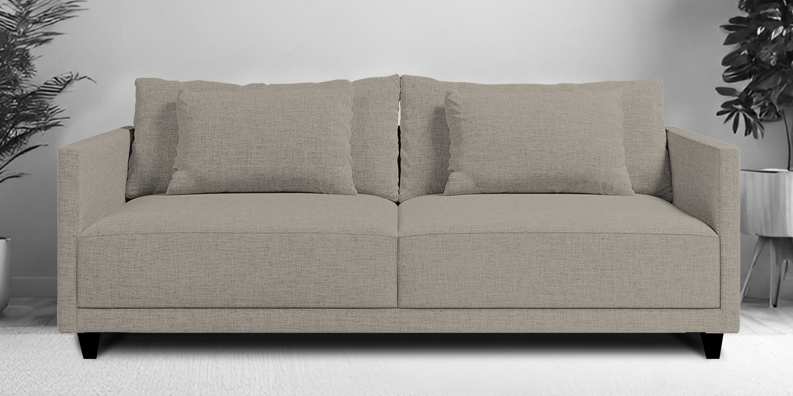 Kera Fabric 2 Seater Sofa In Ash Grey Colour - Febonic Living