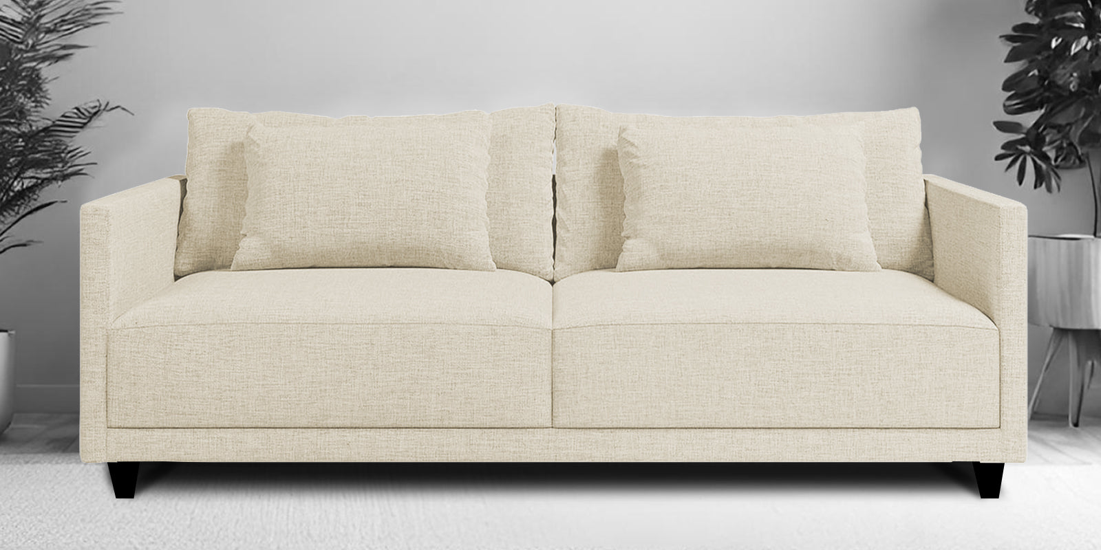 Kera Fabric 2 Seater Sofa in Ivory Cream Colour