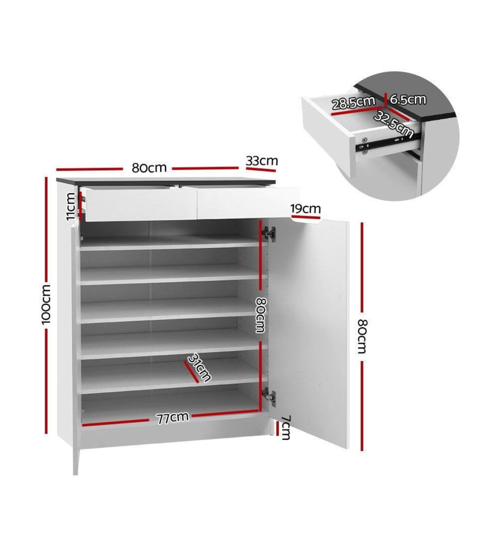 Savel Shoe Rack In Frosty White Finish - Febonic Living